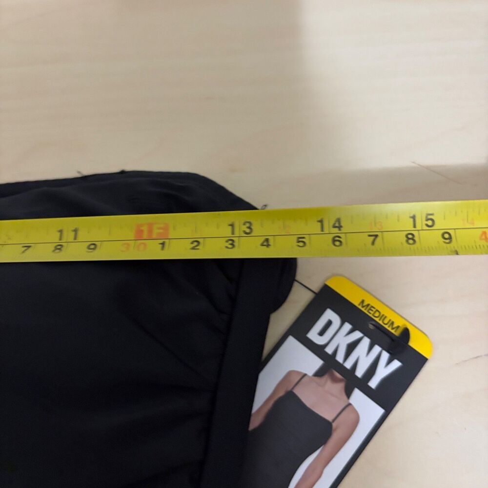 DKNY Bathing Suit Women's Medium Black Strapless One Piece Ruched Swim - Picture 10 of 10
